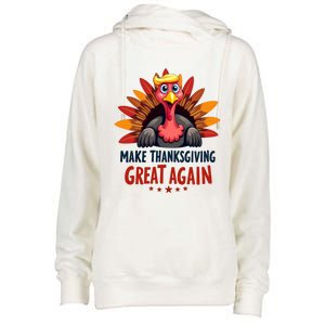 Make Thanksgiving Great Again Trump Holiday Turkey 2024 Gift Womens Funnel Neck Pullover Hood