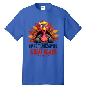 Make Thanksgiving Great Again Trump Holiday Turkey 2024 Gift Tall T-Shirt