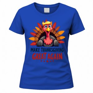 Make Thanksgiving Great Again Trump Holiday Turkey 2024 Gift Women's T-Shirt