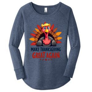 Make Thanksgiving Great Again Trump Holiday Turkey 2024 Gift Women's Perfect Tri Tunic Long Sleeve Shirt