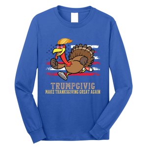 Make Thanksgiving Great Again Trump Holiday Turkey 2024 Gift Long Sleeve Shirt