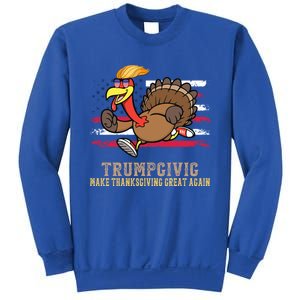 Make Thanksgiving Great Again Trump Holiday Turkey 2024 Gift Sweatshirt