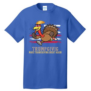 Make Thanksgiving Great Again Trump Holiday Turkey 2024 Gift Tall T-Shirt