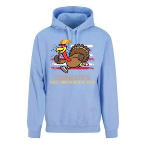 Make Thanksgiving Great Again Trump Holiday Turkey 2024 Gift Unisex Surf Hoodie