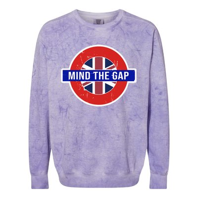 Mind The Gap Great London Vacation Tourist Colorblast Crewneck Sweatshirt