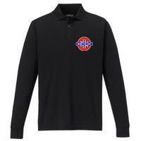 Mind The Gap Great London Vacation Tourist Performance Long Sleeve Polo