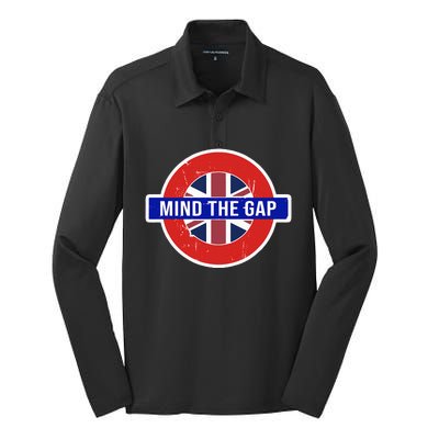 Mind The Gap Great London Vacation Tourist Silk Touch Performance Long Sleeve Polo