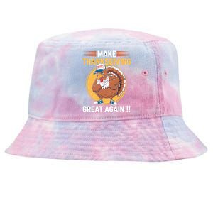 Make Thanksgiving Great Again Funny Turkey Day Tie-Dyed Bucket Hat