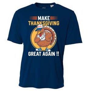 Make Thanksgiving Great Again Funny Turkey Day Cooling Performance Crew T-Shirt