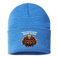 Make Thanksgiving Great Again Trump Turkey Great Gift Sustainable Knit Beanie