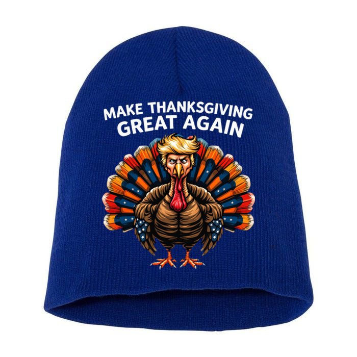 Make Thanksgiving Great Again Trump Turkey Great Gift Short Acrylic Beanie