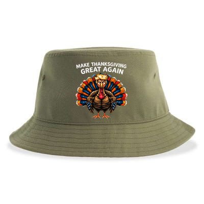 Make Thanksgiving Great Again Trump Turkey Great Gift Sustainable Bucket Hat