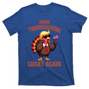 Make Thanksgiving Great Again Turkey Trump American Flag Great Gift T-Shirt