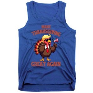 Make Thanksgiving Great Again Turkey Trump American Flag Great Gift Tank Top