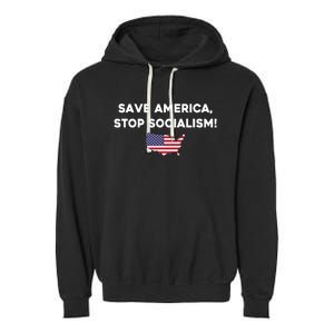 Marjorie Taylor Greene Wearing Save America Stop Socialism Garment-Dyed Fleece Hoodie