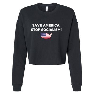 Marjorie Taylor Greene Wearing Save America Stop Socialism Cropped Pullover Crew