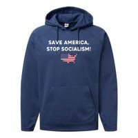 Marjorie Taylor Greene Wearing Save America Stop Socialism Performance Fleece Hoodie