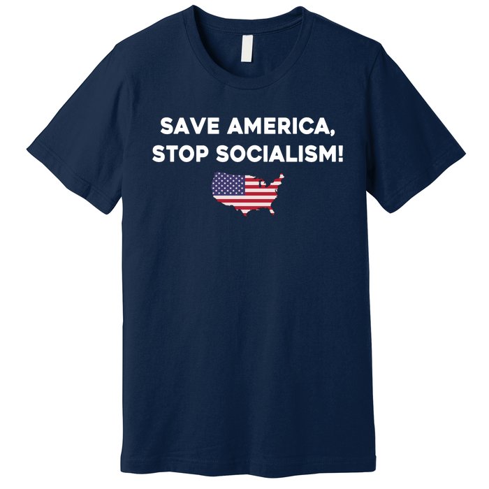 Marjorie Taylor Greene Wearing Save America Stop Socialism Premium T-Shirt