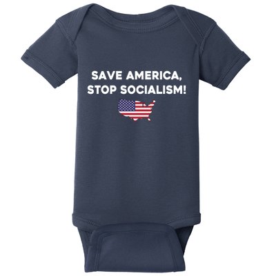 Marjorie Taylor Greene Wearing Save America Stop Socialism Baby Bodysuit