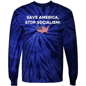 Marjorie Taylor Greene Wearing Save America Stop Socialism Tie-Dye Long Sleeve Shirt