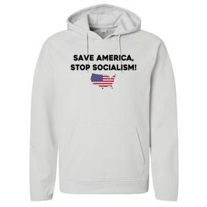 Marjorie Taylor Greene Wearing Save America Stop Socialism Performance Fleece Hoodie