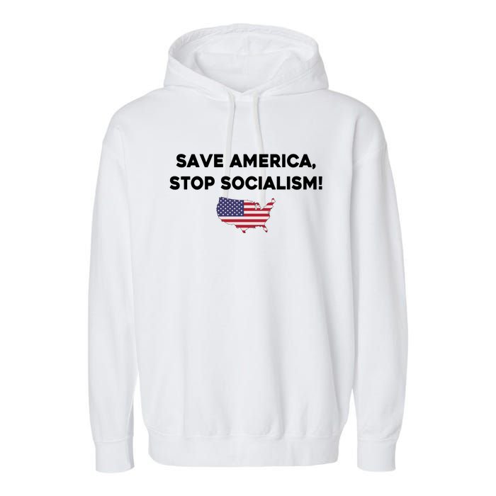 Marjorie Taylor Greene Wearing Save America Stop Socialism Garment-Dyed Fleece Hoodie