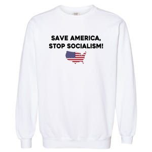 Marjorie Taylor Greene Wearing Save America Stop Socialism Garment-Dyed Sweatshirt