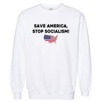 Marjorie Taylor Greene Wearing Save America Stop Socialism Garment-Dyed Sweatshirt