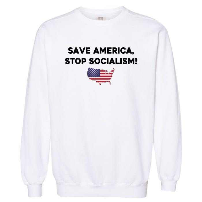 Marjorie Taylor Greene Wearing Save America Stop Socialism Garment-Dyed Sweatshirt