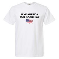 Marjorie Taylor Greene Wearing Save America Stop Socialism Garment-Dyed Heavyweight T-Shirt