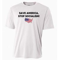 Marjorie Taylor Greene Wearing Save America Stop Socialism Cooling Performance Crew T-Shirt