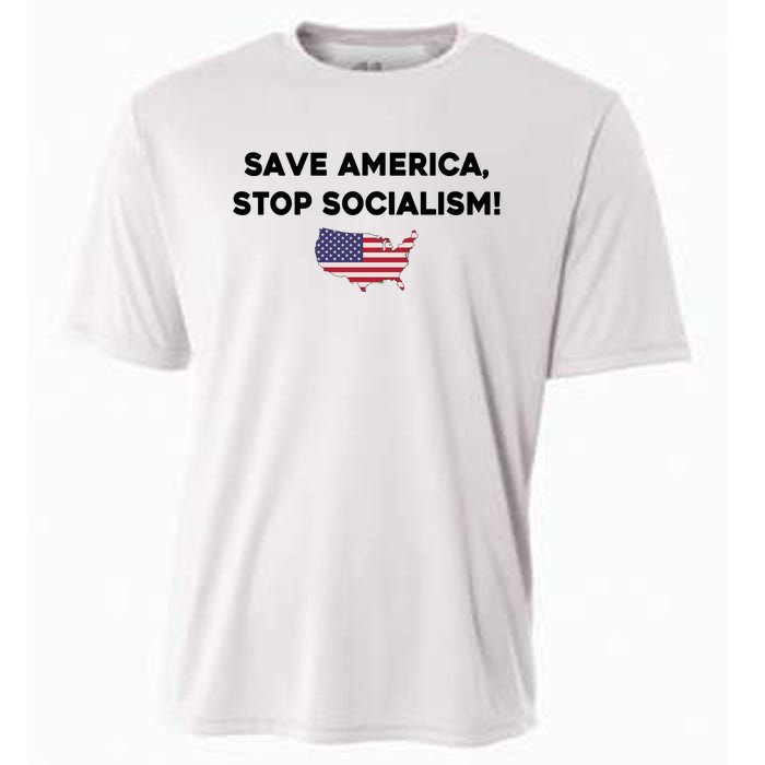 Marjorie Taylor Greene Wearing Save America Stop Socialism Cooling Performance Crew T-Shirt