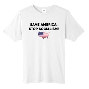 Marjorie Taylor Greene Wearing Save America Stop Socialism Tall Fusion ChromaSoft Performance T-Shirt