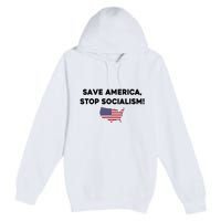 Marjorie Taylor Greene Wearing Save America Stop Socialism Premium Pullover Hoodie