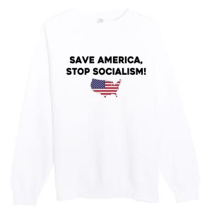 Marjorie Taylor Greene Wearing Save America Stop Socialism Premium Crewneck Sweatshirt