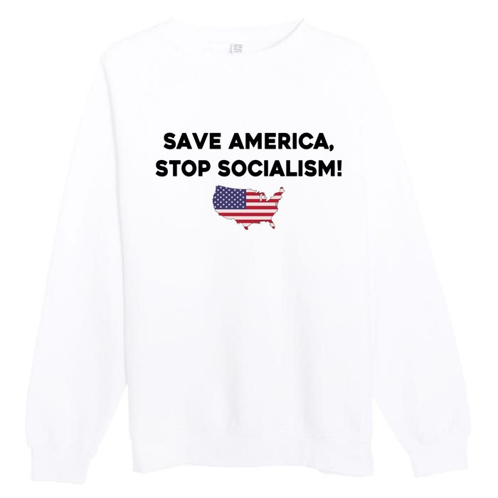 Marjorie Taylor Greene Wearing Save America Stop Socialism Premium Crewneck Sweatshirt