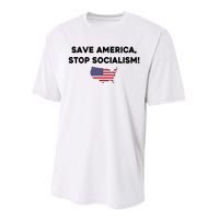 Marjorie Taylor Greene Wearing Save America Stop Socialism Performance Sprint T-Shirt