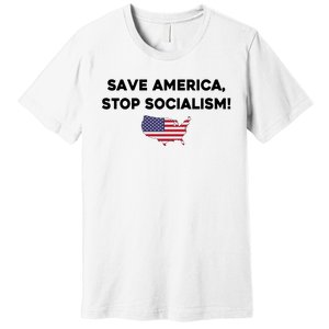 Marjorie Taylor Greene Wearing Save America Stop Socialism Premium T-Shirt