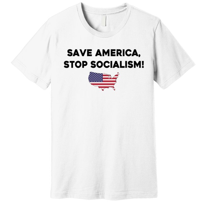 Marjorie Taylor Greene Wearing Save America Stop Socialism Premium T-Shirt