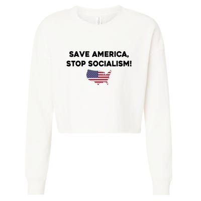Marjorie Taylor Greene Wearing Save America Stop Socialism Cropped Pullover Crew