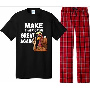 Make Thanksgiving Great Again Trump Turkey Funny Gift Pajama Set