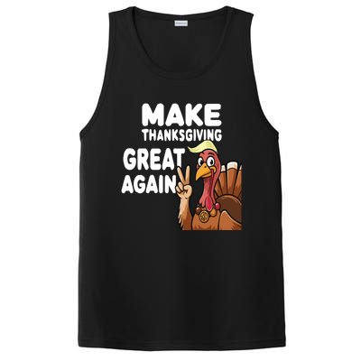 Make Thanksgiving Great Again Trump Turkey Funny Gift PosiCharge Competitor Tank