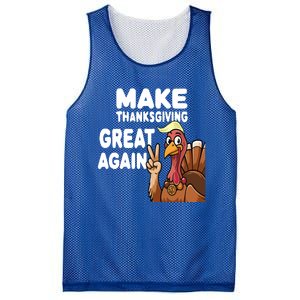 Make Thanksgiving Great Again Trump Turkey Funny Gift Mesh Reversible Basketball Jersey Tank