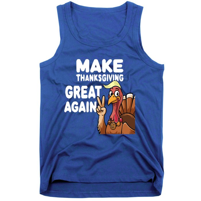 Make Thanksgiving Great Again Trump Turkey Funny Gift Tank Top