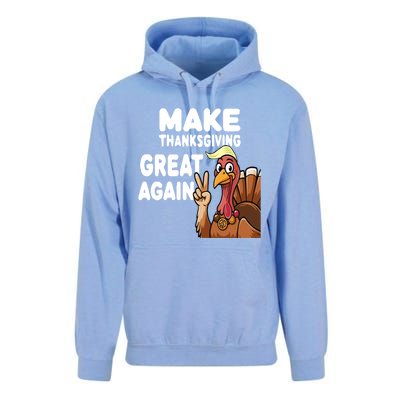 Make Thanksgiving Great Again Trump Turkey Funny Gift Unisex Surf Hoodie