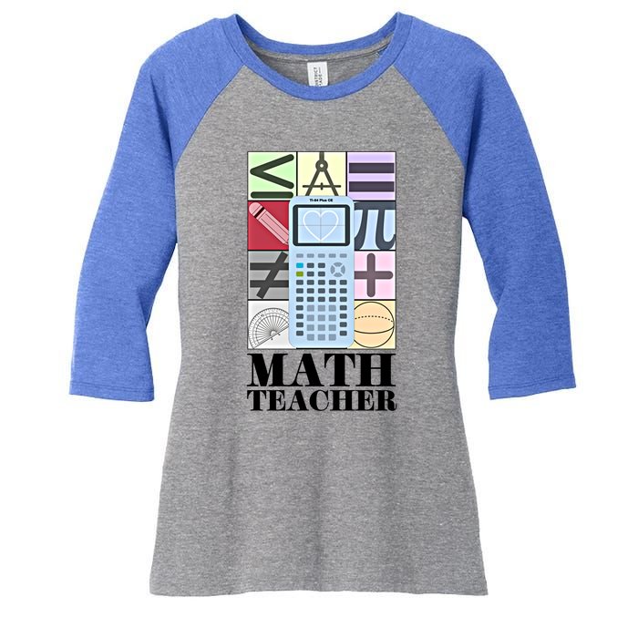 Math Teacher Gift Women's Tri-Blend 3/4-Sleeve Raglan Shirt