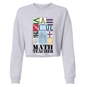 Math Teacher Gift Cropped Pullover Crew