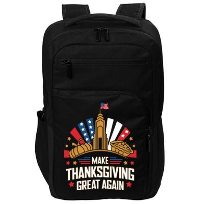 Make Thanksgiving Great Again Trump Turkey Funny Gift Impact Tech Backpack