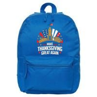 Make Thanksgiving Great Again Trump Turkey Funny Gift 16 in Basic Backpack