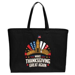 Make Thanksgiving Great Again Trump Turkey Funny Gift Cotton Canvas Jumbo Tote